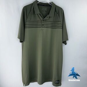 1131 Grunt Style Short Sleeve Chest Stripe Polo - Size XL - Olive